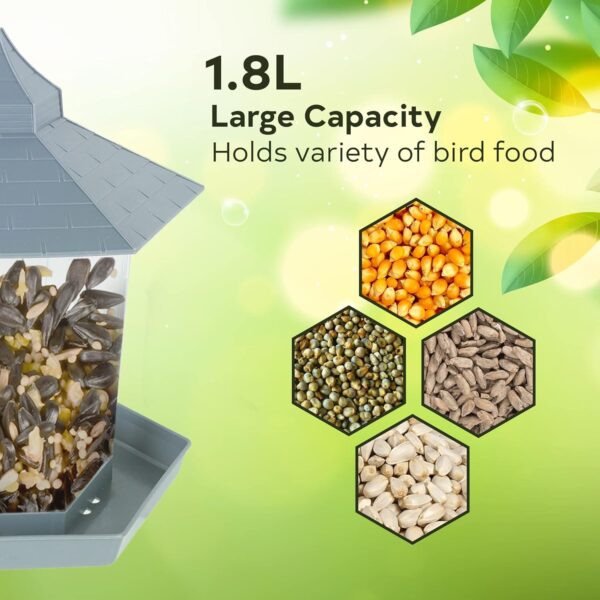 Bird Feeders for Outdoors Hanging Bird Feeder, with a Latch Feature,Retractable Bird Feeder, Wild Bird Seed for Outside Feeders and Garden Decoration Yard for Bird Watchers by AVOS-DEALS-GLOBAL - Image 8