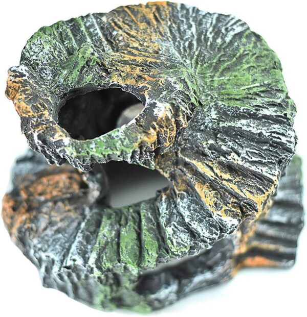 OMEM Small Reptile Ladder Turtle Lizard Hamster Habitat Decoration Tank Ornament (Rotating rock) - Image 3