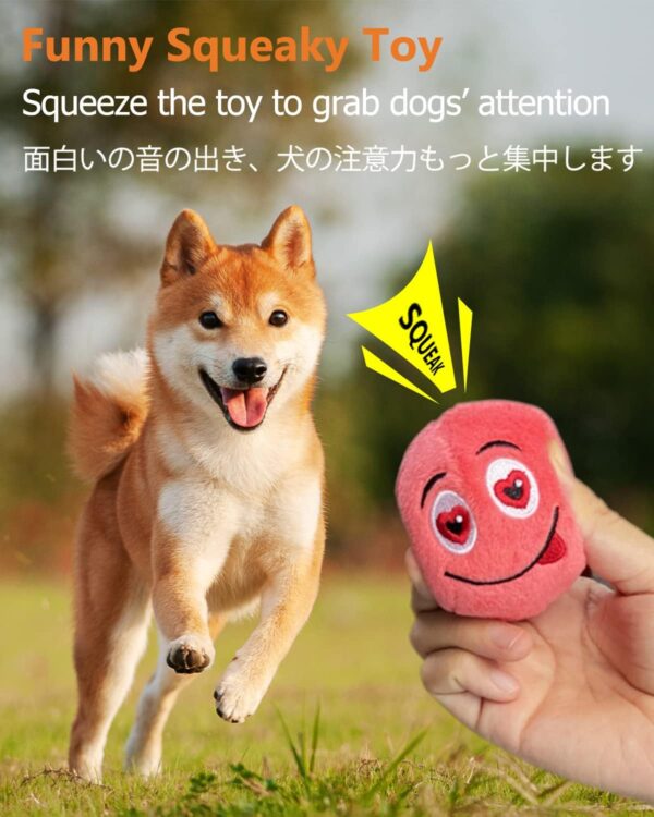 SCHITEC Squeaky Dog Toys, [6 Pack] Soft Stuffed Plush Balls with Squeakers, Interactive Fetch Play for Puppy Small Pets - Image 2