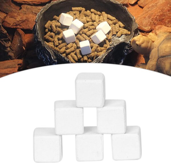 BAOFUYA 6pcs Tortoise Stone Calcium Blocks for Reptiles, Aquarium & Fish Tank, Mineral Toy - Image 2