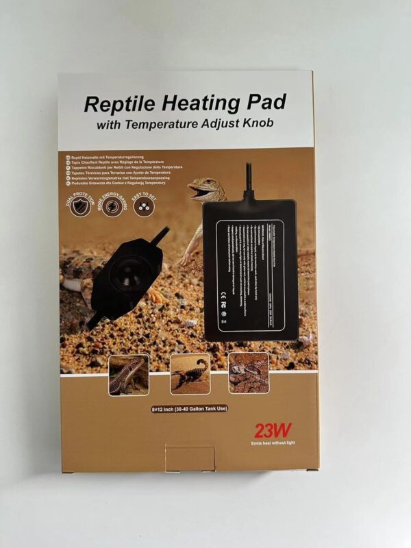 FIPASEN Reptile Heating Mat with Temperature Adjustment, 8x12 Inch Terrarium Heat Mat for Tortoise/Snakes/Lizard/Gecko/Hermit Crab/Frog/Spider/Insect Breeding/Plant Box - Upgraded Reptile Heating Pad - Image 9