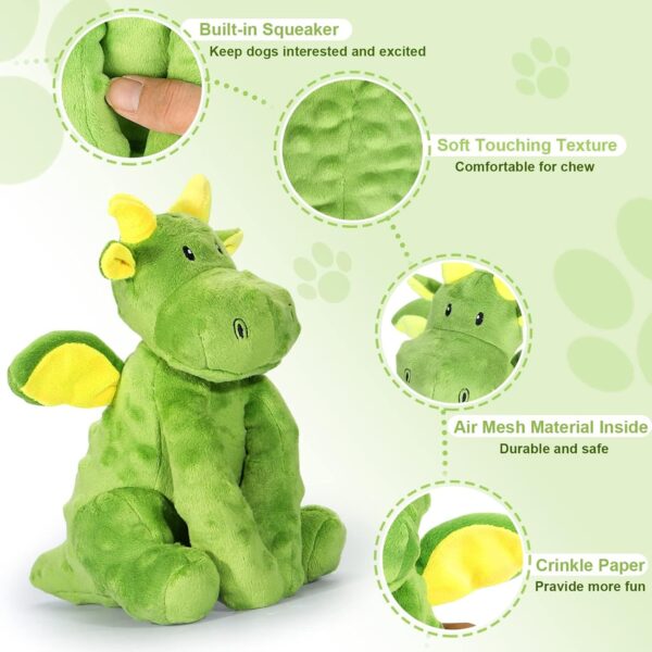 Verla Squeaky Dog Toys Soft Plush Dog Toy with Crinkle Paper Stuffed Dog Chew Toys Indestructible Dog Toys Interactive Dog Teething Toys Tug of War Dog Toys for Small Medium Breed Dogs - Birthday Gift - Image 2