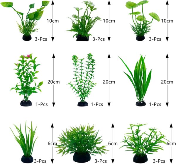 OMJMYY 21 Pack Aquarium Plants Artificial Fish Tank Plants Artificial Aquarium Fish Tank Plastic Plants Tropical Fish Tank Plants Fish Tank Decorations for Fish Tank Decor Aquarium Decor - Image 2