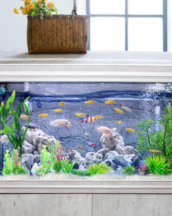 QZQ Artificial Aquarium Plants 16 Pack Fish Tank Decoration Plants with Ornament, Artificial Aquatic Plants Set Use for Fish Tanks Aquarium Decorations - Image 6