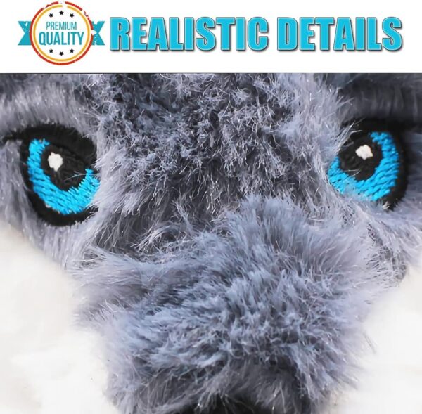 Squeaky Plush Dog Toy for Boredom, No Stuffed Wolf Soft Dog Toy Dog Toys for Small Medium Large Dogs - Image 5