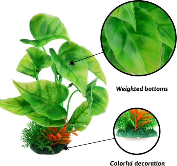 QUOZUO 20pcs Fish Tank Accessories Aquarium Decorations Green Plants, Green Fish Tank Decorations Plastic Plants, Fish Tank Decor, Small to Large - Image 7