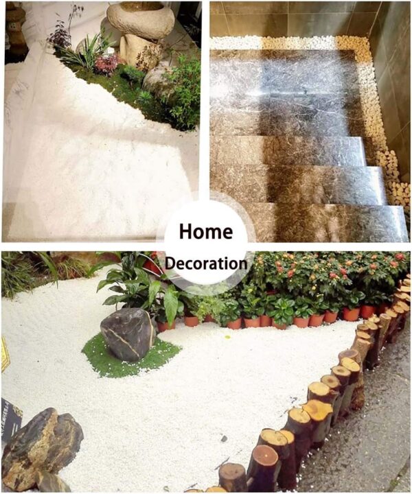 Hisredsun 3.96 lb White Decorative Stones,0.23-0.35in Natural Gravel Rocks for Plant Pots,Small River Rocks for Landscaping, Vase Fillers,Succulents,Aquarium and Garden Decoration - Image 6