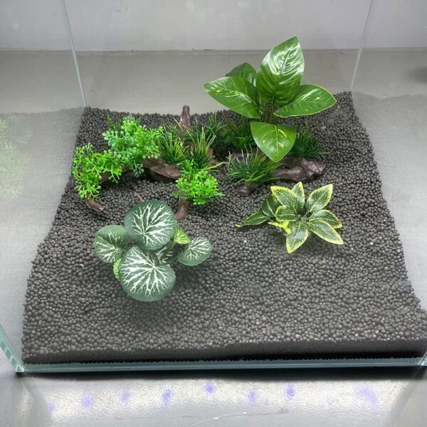 Aquarium Plants Fish Tank Decorations Composite Plastic Artificial Plant Goldfish Waterscape Fish Hides Plastic Driftwood Silk Leaf Set (Wood/Leaf Set) - Image 7