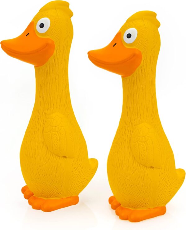 CHIWAVA 2 Pack 7.9 Inch Squeak Latex Dog Toy Yellow Duck Interactive Play for Small Medium Dogs - Image 7