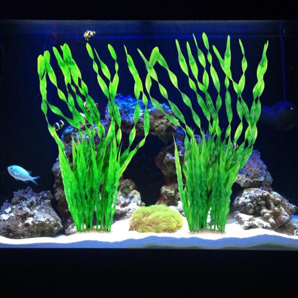 BEGONDIS 2 Pcs 56CM Extra Long Artificial Water Plants Green Seaweed, Aquarium Plastic Fish Tank Decorations - Image 4