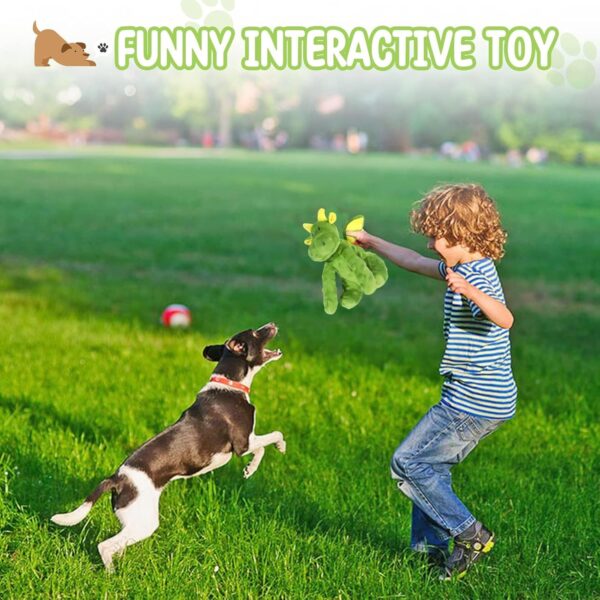 Verla Squeaky Dog Toys Soft Plush Dog Toy with Crinkle Paper Stuffed Dog Chew Toys Indestructible Dog Toys Interactive Dog Teething Toys Tug of War Dog Toys for Small Medium Breed Dogs - Birthday Gift - Image 3