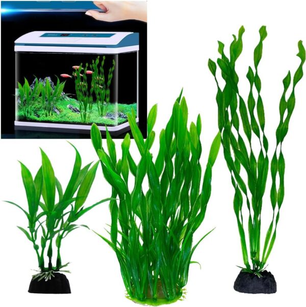 Aquarium Plants, 25pcs Fish Tank Decor Green Plants Artificial Aquarium Decorations Plastic Plants for Aquarium Simulation - Image 6