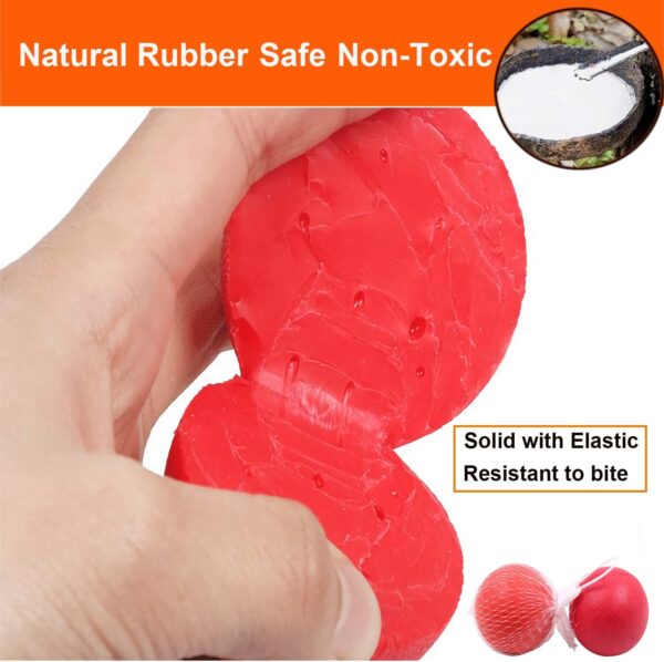 Panlom 3 Pack Dog Balls Indestructible - 100% Natural Rubber Bouncy Dog Ball Non-Toxic Tough Chew Toy for Small to Medium Dog - Image 3