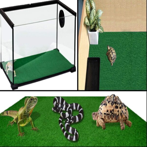 PINVNBY Reptile Carpet Lizards Bedding Pet Cage Mat Supplies Geckos Terrarium Substrate Liner With Fiber for Chamelon Bearded Dragon Turtles Iguana Snakes 2PCS - Image 6