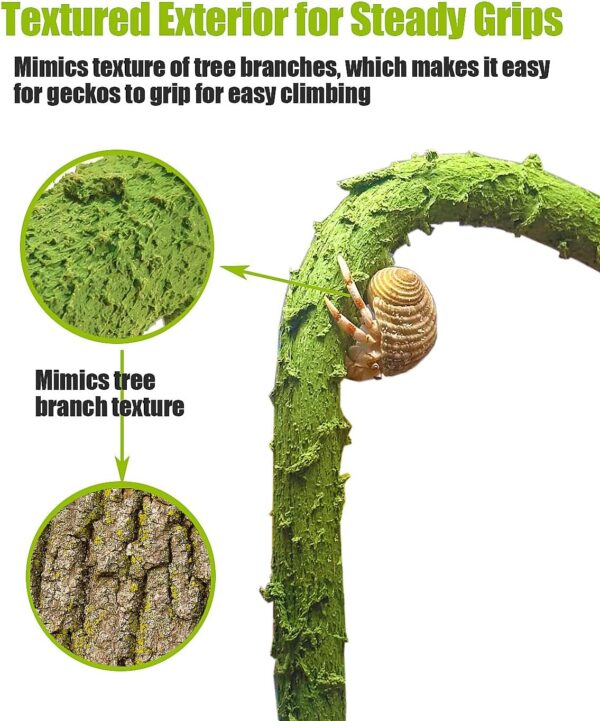 Helidrago Hermit Crab Supplies Climbing Toys, Reptile Climbing Decor Vine, Bendable Bearded Dragon Accessories for Climbing 71 Inches - Image 3