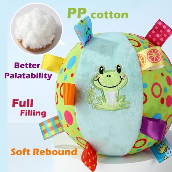 CAISHOW Dog Plush Ball Squeak Toys Soft Dog Squeaky Dog Toy Stuffed Animal Interactive Separation Anxiety Relief For Puppy Small And Medium Dogs Playing Pet Toy - Image 2