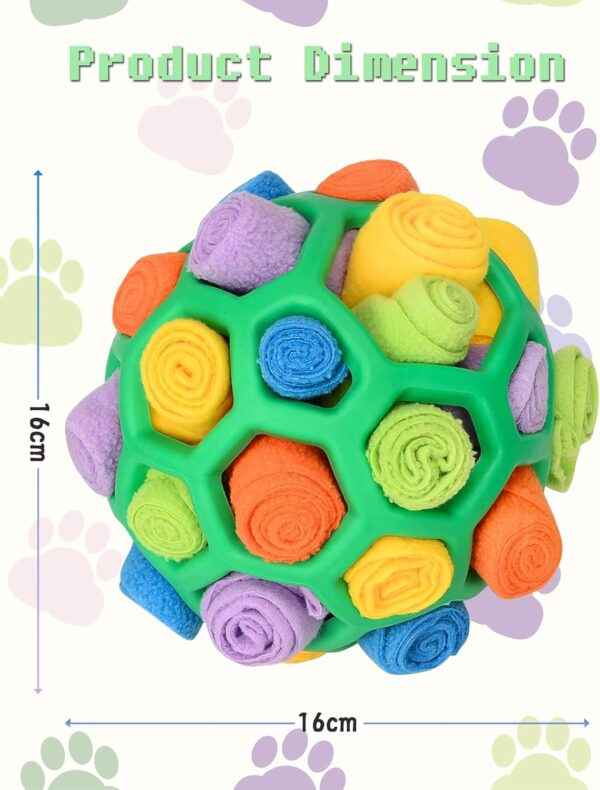 SIMSPEAR Snuffle Ball for Dogs, Dog Treat Ball Snuffle Interactive Treat Toys, Snuffle Toys for Pets Dog Puzzle Toy for Small Medium Dogs Intellectual Training Toy Dog Slow Feeding Toys - Image 2