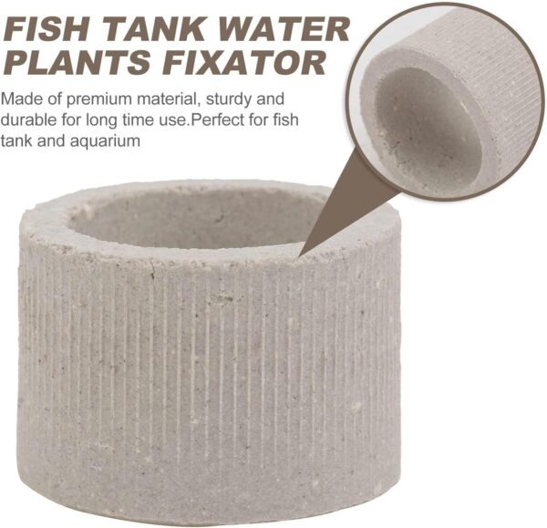 Aquatic Plants Fixed Ring Set Aquarium Plant Weights Pot Anti-Floating Ceramic Plant Fixing Basket Base Aquarium Plant Holder Rings Aquarium Landscape Decoration Fish Tank Accessories - Image 7