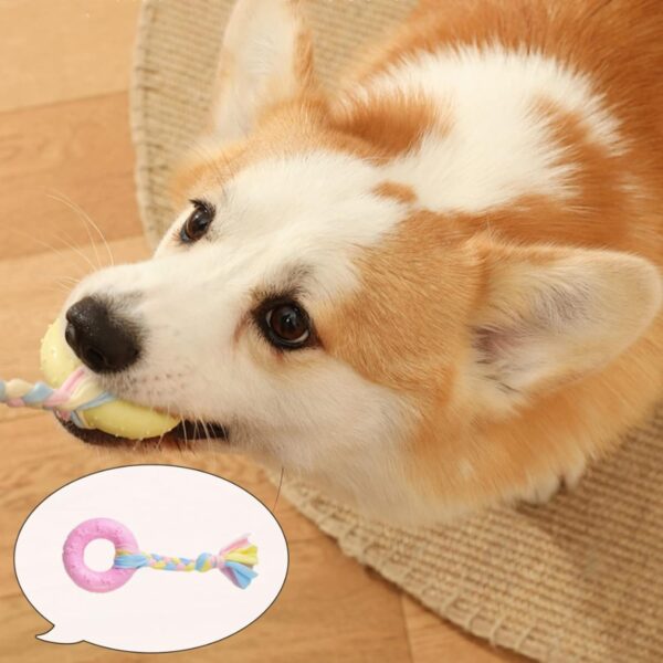Aliangting Dog Puppy Teething Toys,6 Pack Pink Puppy Chew Toys Set With Ball and Cotton Ropes,dog toys for small dogs,Squeaky Interactive puppy teething toys from 8 weeks - Image 7