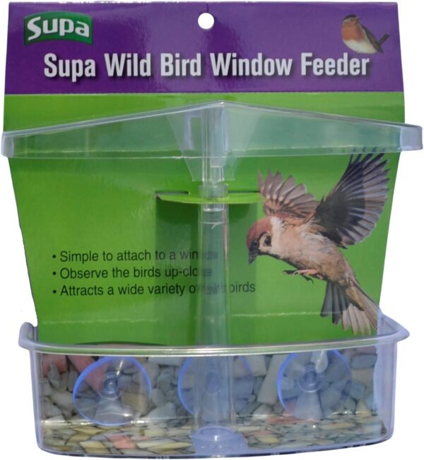 Supa Wild Bird Window Feeder | Enjoy Close Up Observation of Garden Birds, Comes Complete With 3 Heavy Duty Suction Cups. - Image 9