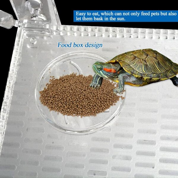 Saim Turtle Basking Platform Hanging Acrylic Turtle Terrarium Ramps Large Tortoise Habitat Non-Toxic Reptiles Platform - Image 4