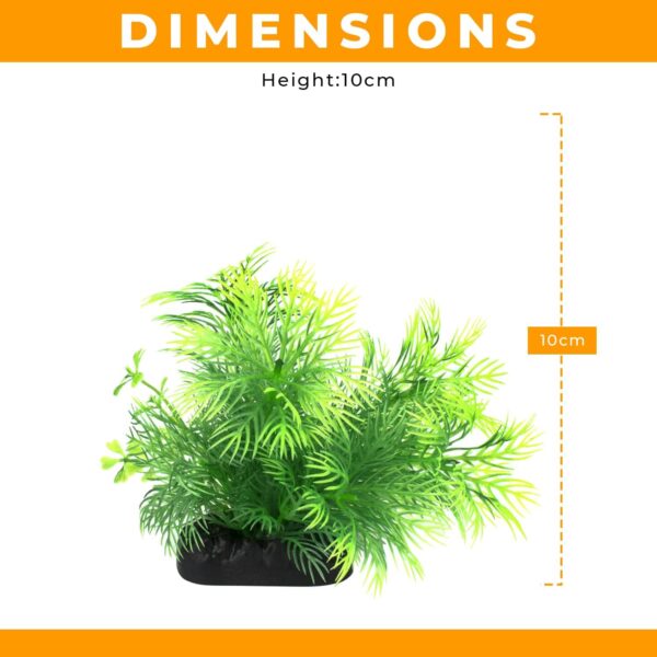 Mascot Pets 10cm Green Plastic Artificial Plant Wild Bush Reeds for Aquarium Fish Tank Aquatic Greenery Décor Decoration Water Grass Plants Hide - Image 3