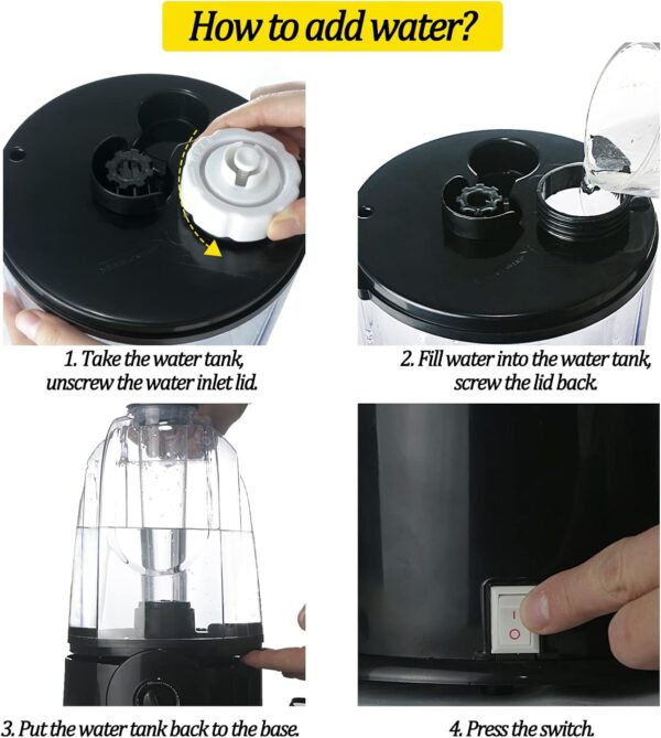 Coospider Reptile Fogger Terrariums Humidifier Fog Machine Mister 3L Large Tank 380L/hr High Volume Fog Ideal for Paludarium/Vivarium/Reptiles/Amphibians/Herps - Image 3