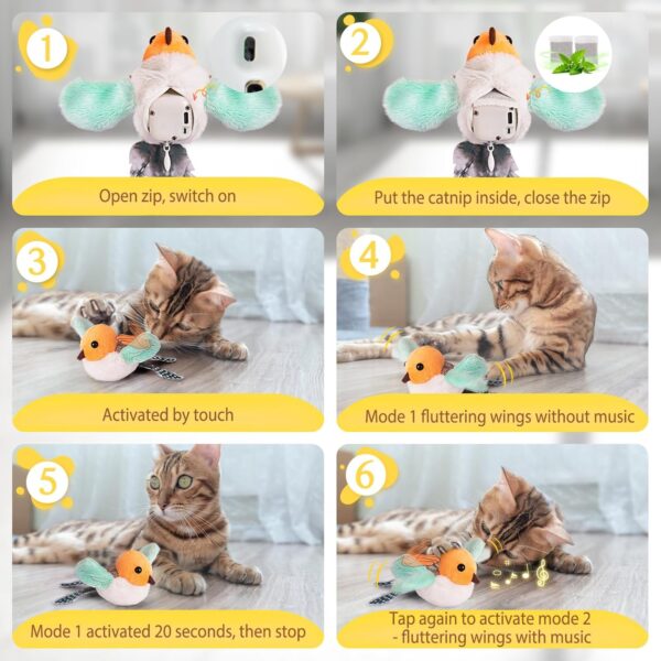 Gvoo Cat Toys Interactive for Indoor Outdoor Cats Adult Kitten, Electric Cat Interactive Toys, Moving Cat Toys for Indoor, Automatic Cat Toy with Catnip Kitten Toys - Image 5