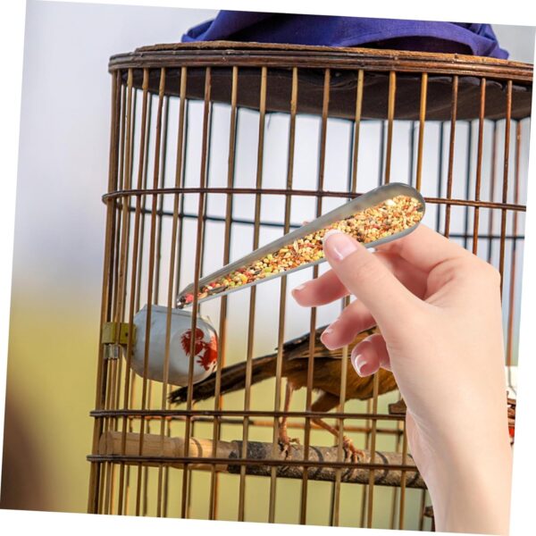 Yardwe 3pcs Feeder Pet Supplies Bird Food Added Tool Birds Food Birds Food Spoons Stainless Steel Food Scoop Pet Feeding Food Parrot Feeding Accessory Bird Food Scoop - Image 6