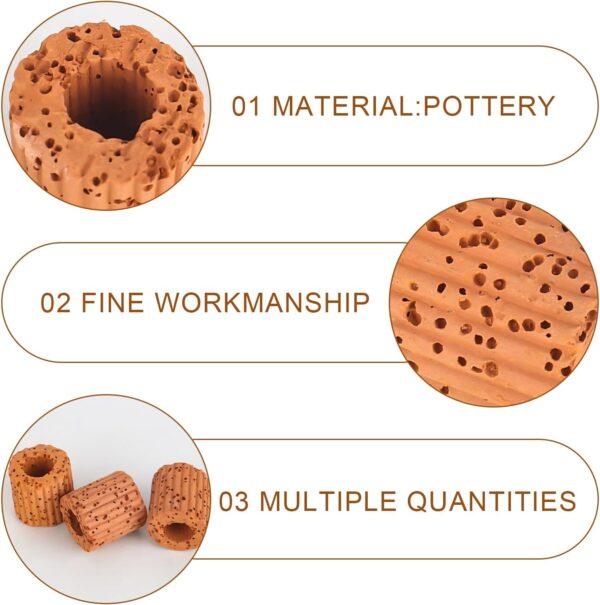 Pack of 15 Aquarium Ring Water Plants, CTDMJ Aquarium Filter Rings, Filter Media Filter Material, Aquarium Filter Rings, Aquarium Water Flora Landscaping Aquarium Ceramic Rings Aquarium Decoration - Image 3