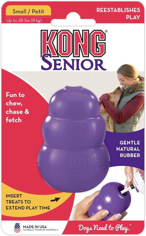 KONG - Senior Dog Toy Gentle Natural Rubber - Fun to Chew, Chase and Fetch, For Small Dogs - Image 4