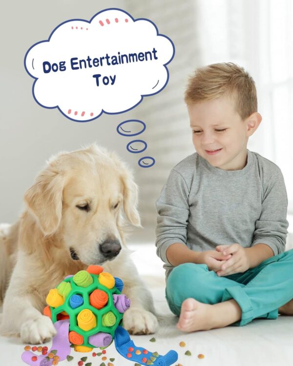 SIMSPEAR Snuffle Ball for Dogs, Dog Treat Ball Snuffle Interactive Treat Toys, Snuffle Toys for Pets Dog Puzzle Toy for Small Medium Dogs Intellectual Training Toy Dog Slow Feeding Toys - Image 3