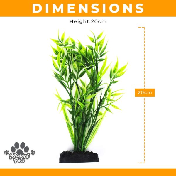 Mascot Pets 20cm Green Reeds Plastic Artificial Plant for Aquarium Fish Tank Aquatic Greenery Décor Decoration Water Grass Plants Tree Bush Coral - Image 2