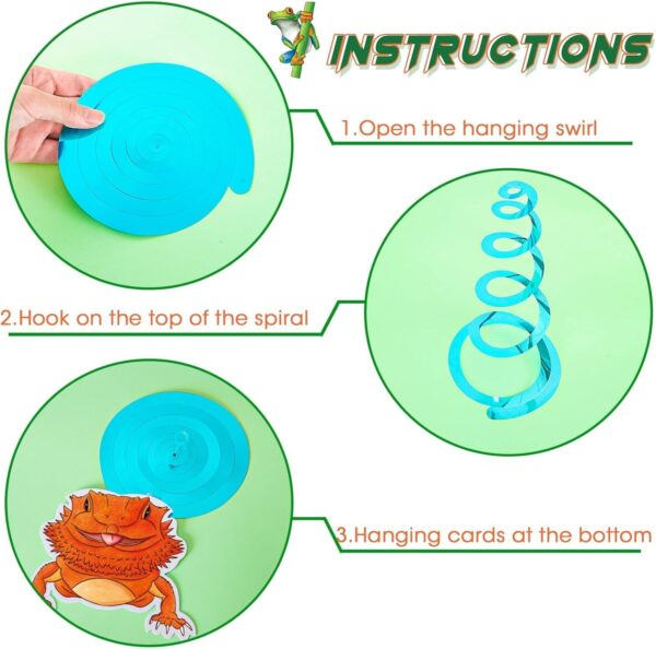 WERNNSAI Reptile Hanging Swirls - 21 Pcs Reptile Birthday Party Supplies for Kids Boys Safari Animals Lizard Snake Turtle Alligator Frog Ceiling Decor Swamp Jungle Animal Theme Party Decorations - Image 5