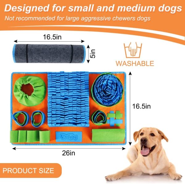 Vivifying Snuffle Mat for Dogs, Interactive Feeding Game for Boredom and Mental Stimulation, Dog Feeding Mat Encourages Natural Foraging Skills and Slow Eating - Image 2