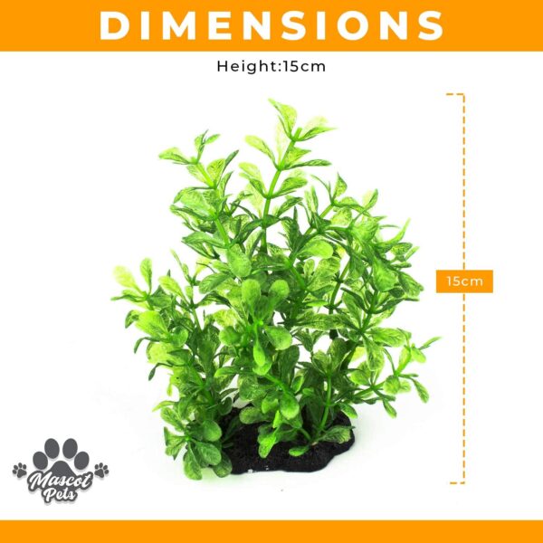 Mascot Pets 15cm Green Plastic Artificial Plant Bush Reeds for Aquarium Fish Tank Aquatic Greenery Décor Decoration Water Grass Plants Coral Trees - Image 2