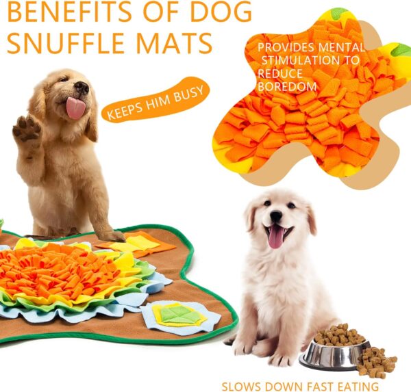 Snuffle Mat for Dogs Interactive Dog Enrichment Toys Mental Stimulation Boredom Play Mat Dog Treats Feeding Mat With Puzzles Encourages Natural Foraging Skills - Image 4