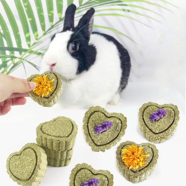 RoadLoo Rabbit Chew Toys, 32Pcs Bunny Chew Toys for Teeth Natural Hay Chew Toy Chew Mats for Rabbits Boredom Breaker Small Rodent Pet Teeth Treats Toys - Image 7