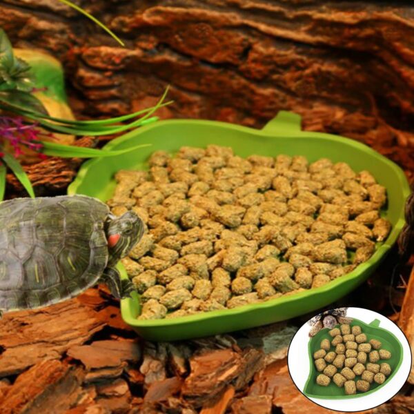 Hamiledyi Turtles Basking Platform 3Pcs Resin Bearded Dragons Climbing Step Ramp Tortoise Resting Dock Rock Hideout with Feeder Bowls for Reptile Lizards Chameleons Geckos Frogs Newts Snakes - Image 4