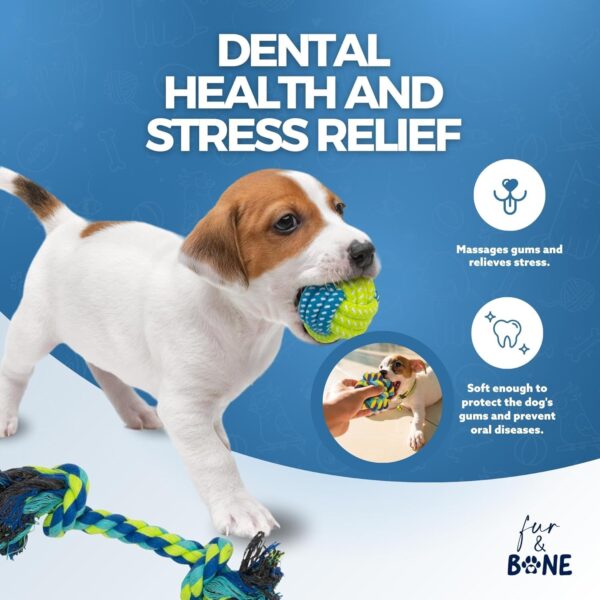 Fur & Bone 10 Pack Dog Rope Toy, Dog Chew Toys for Aggressive Chewers - Cotton Puppy Toys | Dog Toys Indestructible for Dog Chews | Dog Toy, Indestructible Dog Toys Dog Accessories Chew Toys for Dogs - Image 6