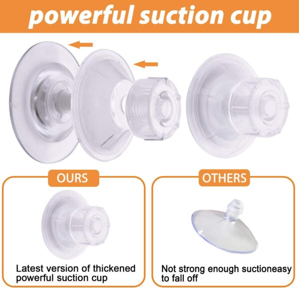 Window Bird Feeder - Extra Strong Suction Cups and Removable Seed Tray with Drainage Holes. Windowsill Birdfeeders for Wild Birds, Finch, and Cardinal. LIANGPIN Transparent Birdhouse Shape Design - Image 3