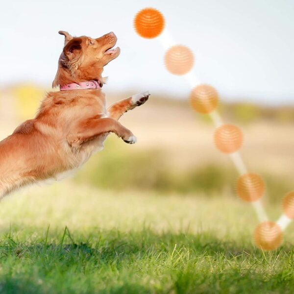 Squeaky Balls for Dogs Small Fetch Balls for Dogs Rubber 6 Pack Bright Colors TPR Puppy Toys Dog Toy Balls Dog Squeaky Toys Spike Ball Dog Chew Toys for Small Dogs Pet Toys for Puppy Teething Toys - Image 9