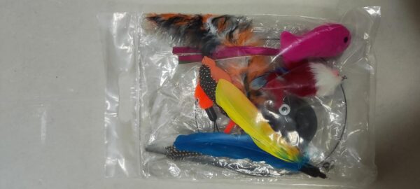 Autoau Cat Toys for Indoor Cats Adult Kitten Interactive Cat Toy Training with 5 Feather Accessories, Cat Feather Toy Suction Cup Pet Teaser Wand Toy for Boredom and Exercise - Image 8