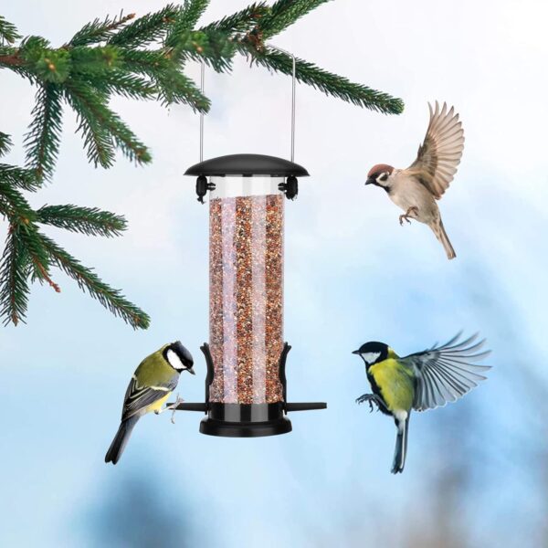 Kungfu Mall 2PCS Bird Feeders Hanging Wild Garden Bird Seed Feeder Hanging Feeders for Small Birds Garden Outdoors Feeding - Image 6