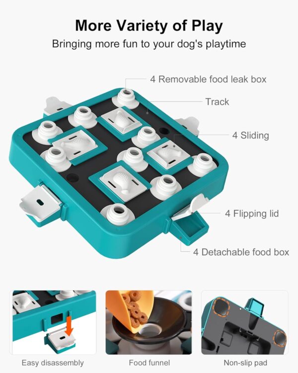 LACCEN Dog Puzzle Toys, Level 3 in 1 Interactive Dog Toys for Boredom, Funny Feeding Toy for IQ Training Brain Stimulating, Treat Dispenser Dog Toy for Large Medium Small Dogs - Image 5