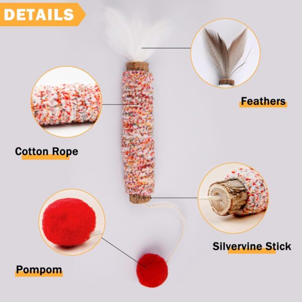 Silvervine Chew Sticks, Kitten Teething Toys for Indoor Cat Chew Toy Natural Matatabi Cat Catnip Sticks Cat Teeth Cleaning and Stress Release - Image 3