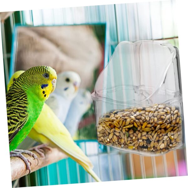 4pcs Box Birdcage Hanging Food Box Bird Feeder Bird Cage Parakeet Bird Food Pet Food Dispenser Parakeet Water Feeder Finch Bird Water Cup Parrot Cage Feeder Parrot Feeding Cup Pp BELLIFFY - Image 6