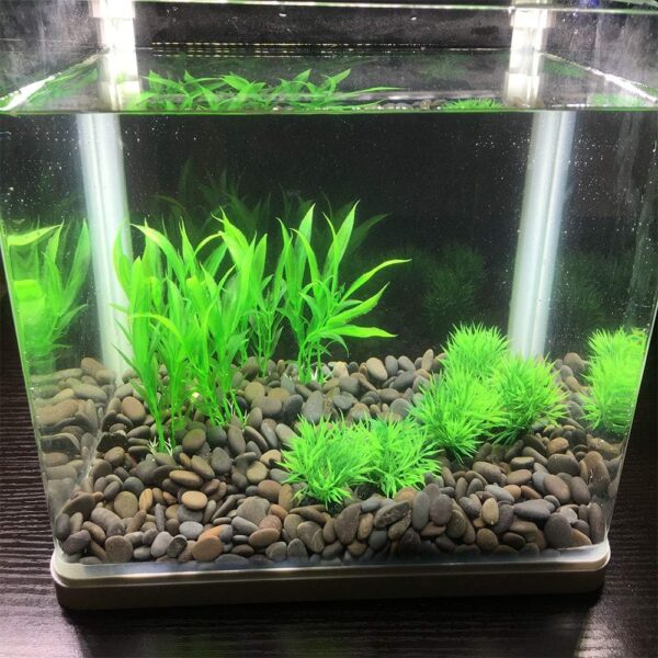 Smoothedo-Pets Aquarium Plants Fish Tank Decorations Small Size/10pcs Set Plastic Artificial Plant Goldfish Waterscape Fish Hides for Small Fish Tank/Bowl (10pcs-B-Set) - Image 5