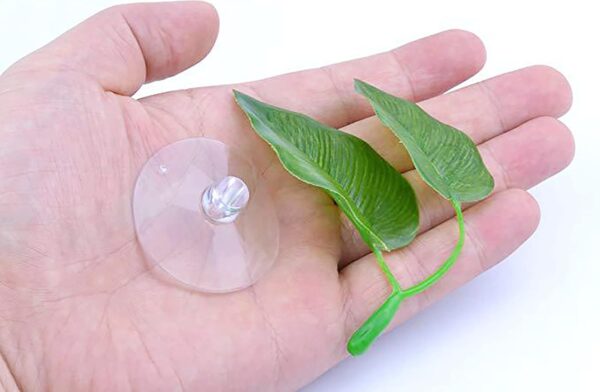 1Pcs Betta Fish Rest Leaf Aquarium Plants Artificial Betta Leaf Pad Hammock for Betta Fish Betta Spawning Leaf Simulation Leaves with Suction Cup Fish Tank Decorations and Accessories - Image 7
