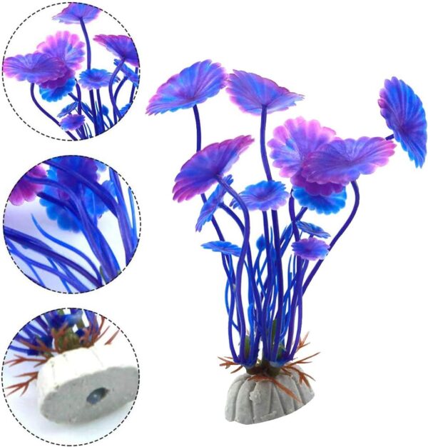 YuChiSX 19 Pieces Fish Tank Decorations Decor Set, Artificial Aquatic Plants, Plastic Plants Decorative Fish for Home Aquarium, Vivid Underwater Simulation Grass Landscape Ornament - Image 6